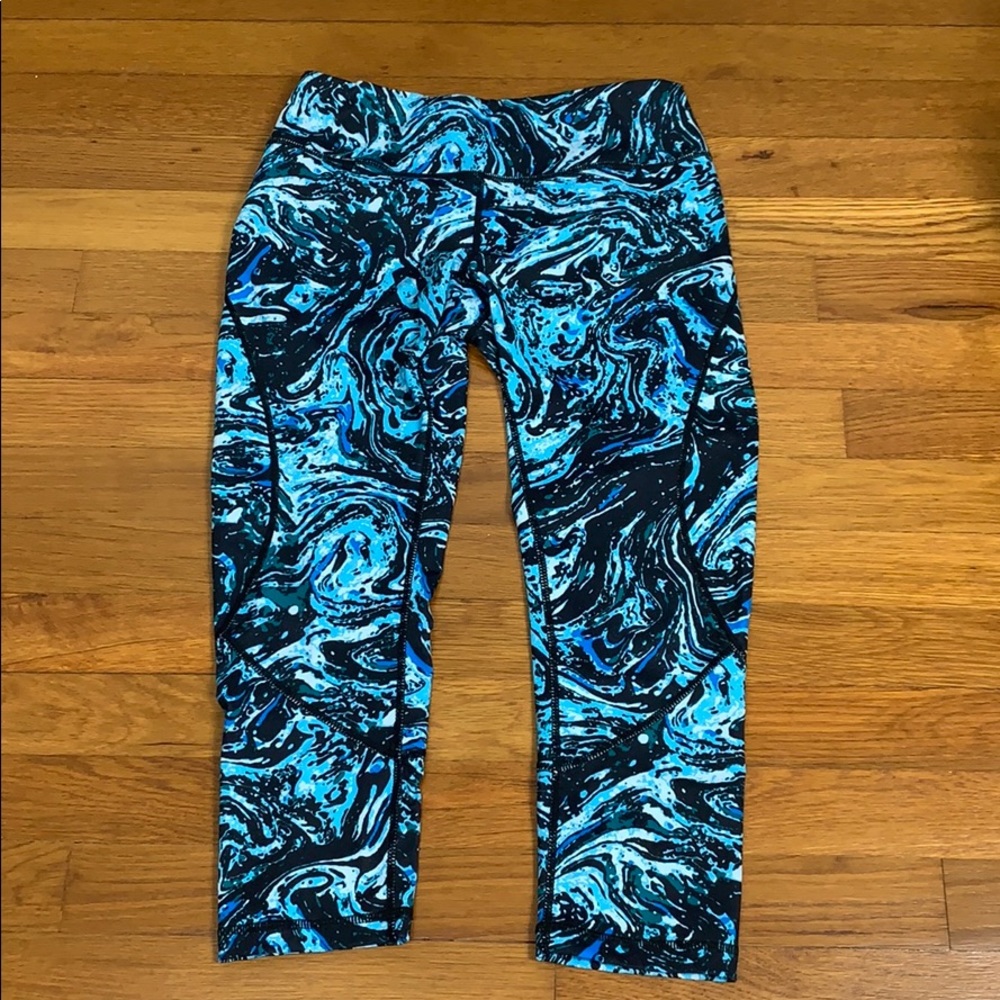 Zella cropped marble legging yoga pants Small